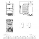 Falownik wektorowy 1,5kW 3-fazowy 460VAC Delta Electronics VFD015E43T